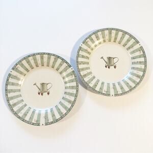 Portfolio by Pfaltzgraff Naturewood Cottage Garden Water Kitschy Set of 2 Plates